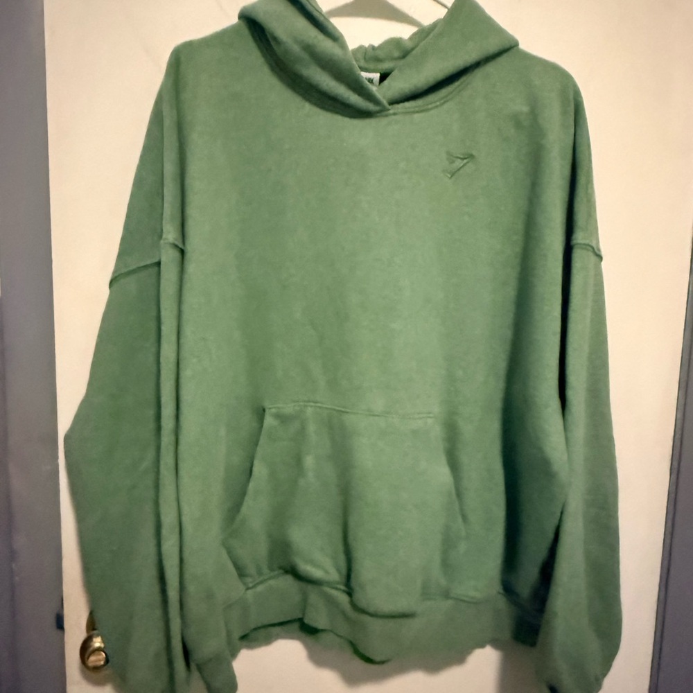 Gymshark Green Hooded Pullover Sweatshirt
